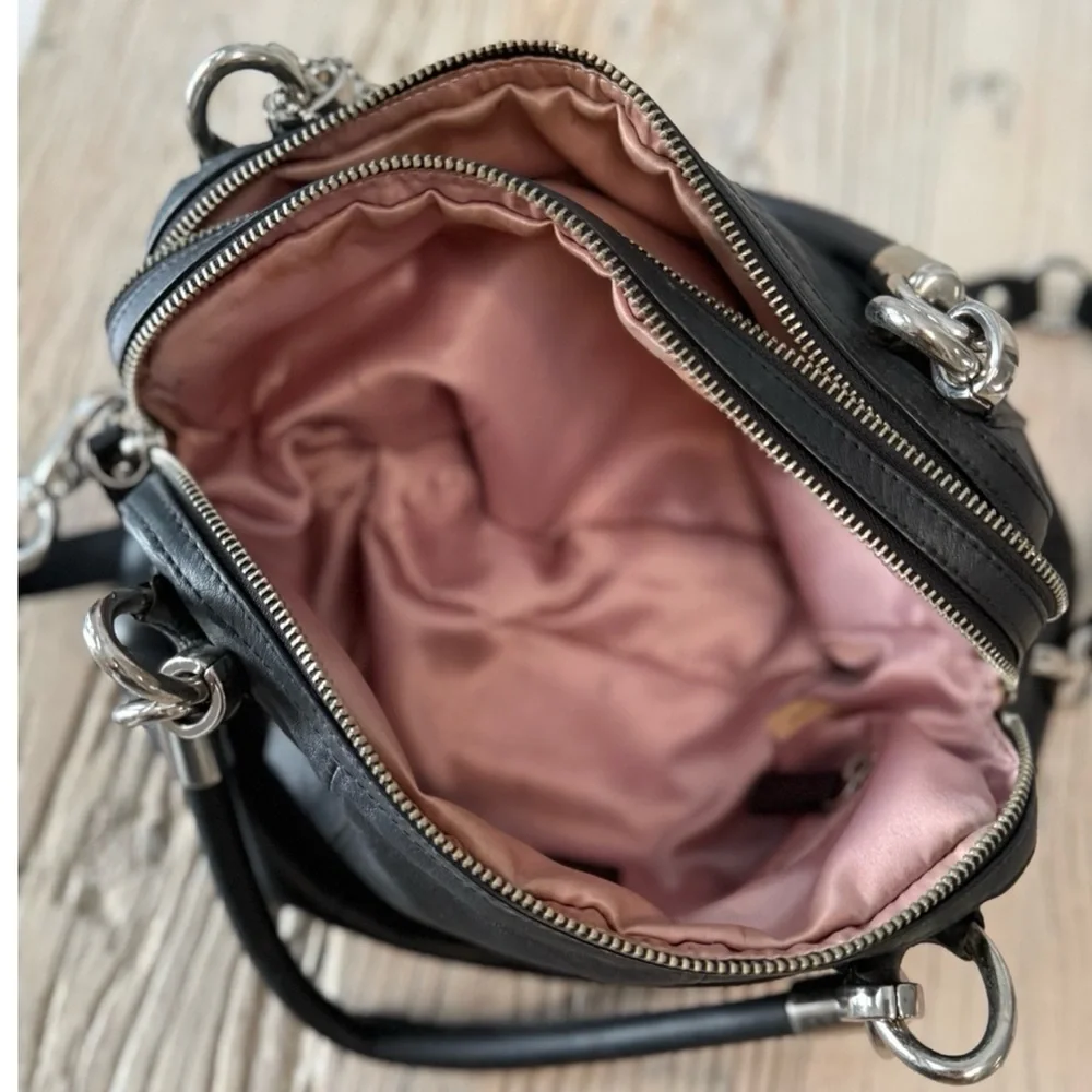 COACH Kristen Black Leather Satchel bag 22304